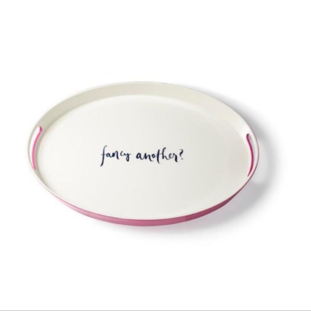 Kate Spade “fancy another?“ serving tray- Great for outdoors